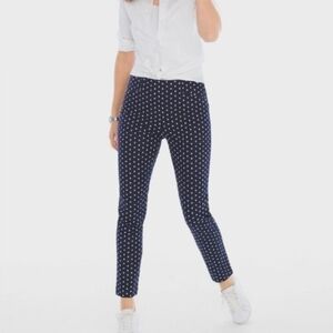 Chico's Navy Blue Women's So Slimming Pants with White Dots Size 5